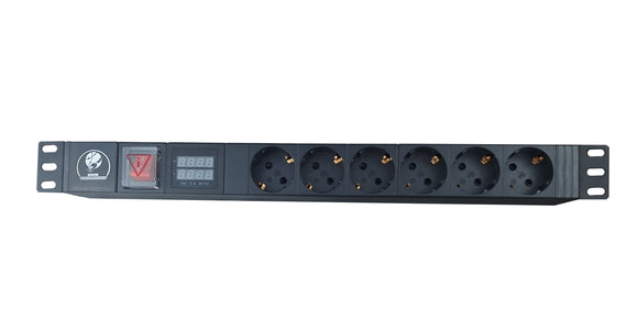 DDS PDU 6 Outlet Germany type with voltage and current dual display  / DNC-PDU6V
