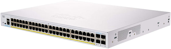 Cisco / CBS350-48P-4G / 48 Port Gigabit (48 PoE - 375W) & 4 Gigabit SFP Managed Switch