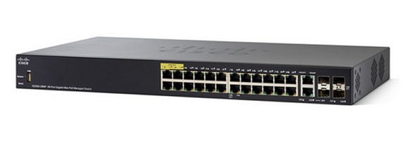 Cisco / SG350-28P / 24 Port Gigabit ( 24 POE - 195 Watts ) & 2 x combo Gigabit SFP & 2 x SFP Managed Switch