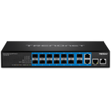 Trendnet / TL2-FG142 / 14 Port Gigabit SFP Switch & 2 LAN Ports Layer 2 Managed Switch