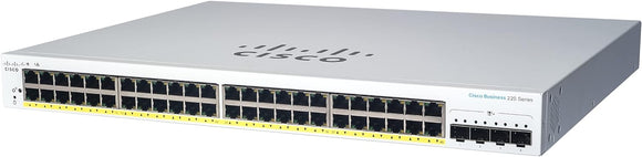 Cisco / CBS220-48P-4G / 48 Port Gigabit (48 PoE - 382W) 4 x 1GE SFP Smart Switch