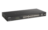 D-Link / DGS-1100-26MPV2 / 24 Port ( 24 POE - 370 W ) Gigabit Smart Switch & 2x RJ45/SFP Combo Ports