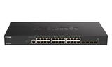 D-Link / DXS-1210-28T / 24 Port 10G Copper + 4 Port 25G SFP+  Smart Managed Switch