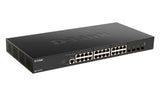 D-Link / DXS-1210-28T / 24 Port 10G Copper + 4 Port 25G SFP+  Smart Managed Switch