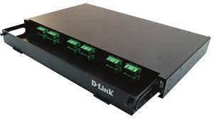 D-link / NLU-FSDLLCR-24S / LIU 24 Port Fiber Patch Panel Rack Mount Loaded with 12 LC Duplex SM Adapters - Sliding