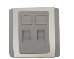 D-Link Double Face Plate Grey Colour / NFP-0GRY21
