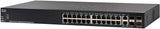 Cisco 24 Port Gigabit (24 PoE - 195W) 2 x 10GE combo + 2 x 10GE SFP Stackable Managed / SG350X-24P