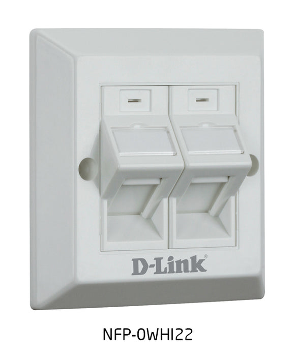 D-Link Angular Dual Face Plate / NFP-0WHI22