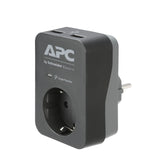 APC Schneider / PME1WU2B-GR / Essential SurgeArrest 1 Outlet 2 USB Ports 230V