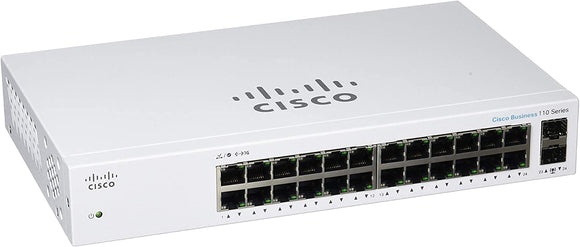 Cisco 24 Port Gigabit & 2 SFP port unmanaged Switch / CBS110-24T