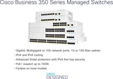 Cisco / CBS350-24S-4G / 24 Gigabit SFP ports + 2 x Gigabit Ethernet combo + 2 SFP Managed Switch