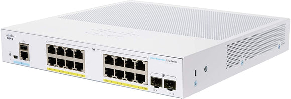 Cisco / CBS250-16P-2G / 16 Port Gigabit ( 16 PoE - 120 W) 2 x 1GE SFP Smart Switch