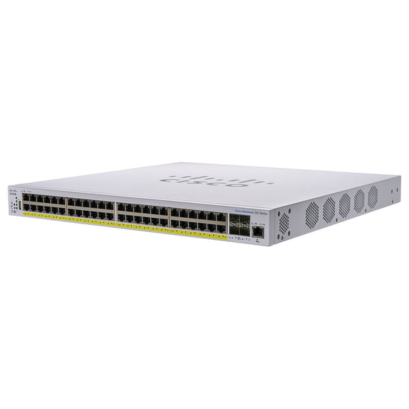 Cisco / CBS350-48P-4X / 48 Port Gigabit (48 PoE - 375W) 4 x 10GE SFP Managed Stackable Switch