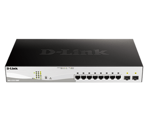 D-link 8 ports Gigabit  ( 8 POE - 130 W ) & 2 x Gigabit SFP Smart Switch / DGS-1210-10MP