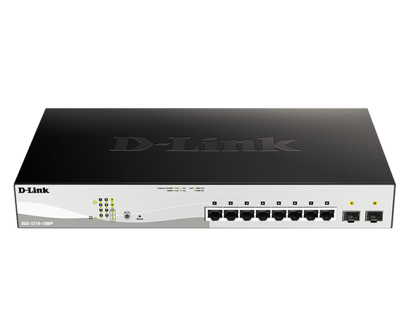 D-link 8 ports Gigabit  ( 8 POE - 130 W ) & 2 x Gigabit SFP Smart Switch / DGS-1210-10MP