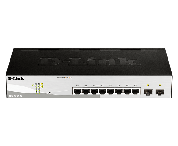 D-Link 8 Port Gigabit Smart Switch & 2 SFP / DGS-1210-10