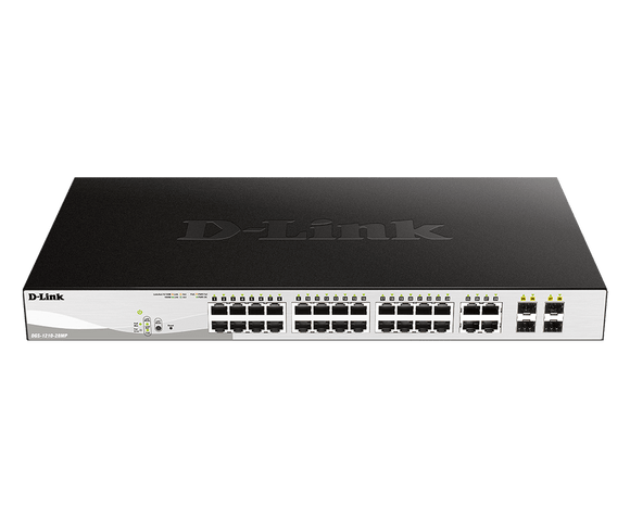 D-Link 24 Port Gigabit ( 24 POE - 370 watts ) + 4 SFP Combo port Smart Switch / DGS-1210-28MP
