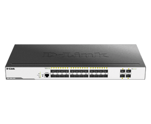 D-Link / DGS-3000-28XS / 24 Port SFP Gigabit + 4*10G SFP Ports Managed Metro Switch