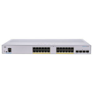 Cisco / CBS250-24P-4G / 24 Port Gigabit (24 PoE - 195 W) 4 x 1GE SFP Smart Switch