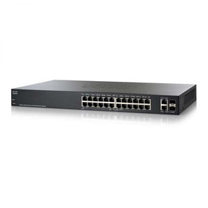 Cisco 24 Port 10/100 ( 24 POE - 180 Watts ) 2 x combo Gigabit SFP Smart Switch / SF200-24FP