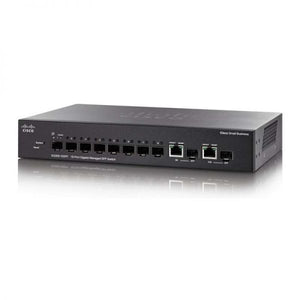 Cisco 8 gigabit SFP ports & 2 Gigabit SFP combo Ports Managed Switch/ SG350-10SFP
