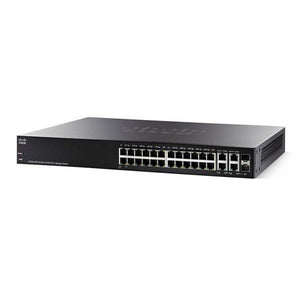 Cisco 24 Port 10/100 ( 24 POE - 185W   ) + 2 Gigabit copper+ 2 SFP ports Managed Switch / SF350-24P