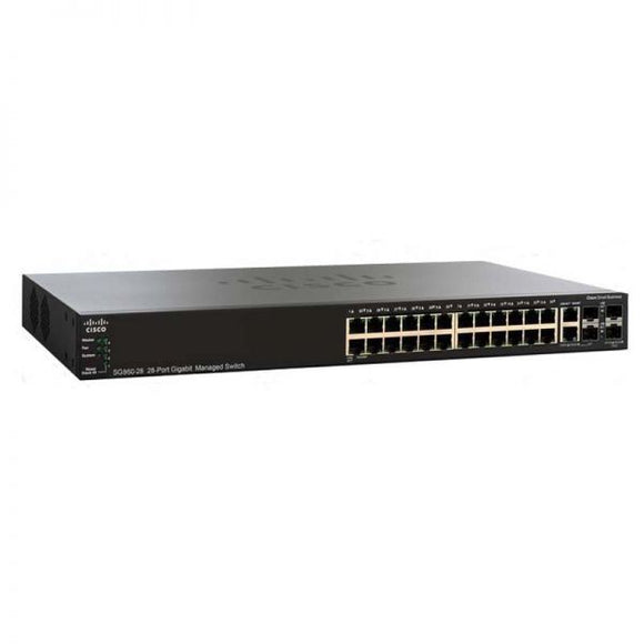 Cisco / SG350-28 / 24 Port Gigabit  & 2 combo Gigabit SFP & 2 SFP Managed Switch