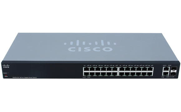 Cisco / SG220-26 / 24 Port Gigabit & 2 Combo Mini-GBIC Ports Smart Switch