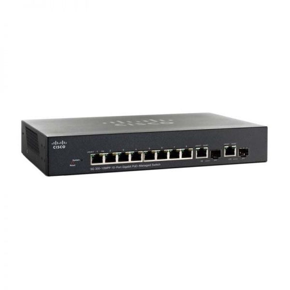 Cisco 8 Port Gigabit POE Managed Switch / SG300-10MPP-K9