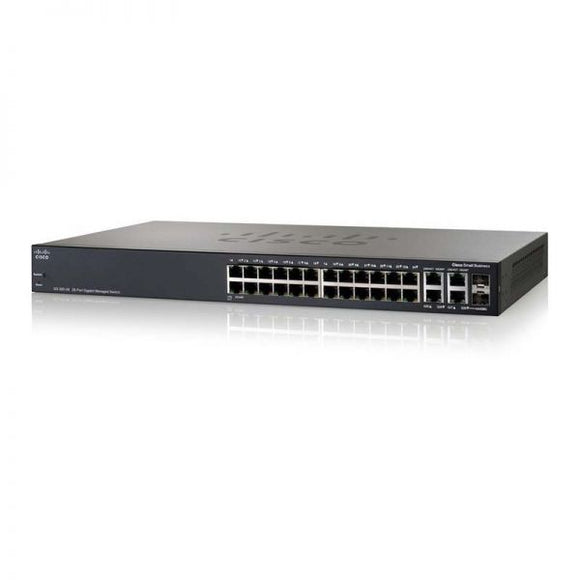 Cisco 26 Port Gigabit Managed Switch & 2 Combo Mini-GBIC Ports / SG300-28 / SRW2024-K9-EU