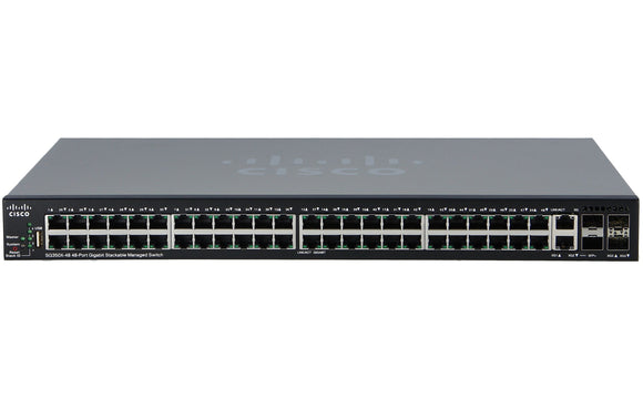 Cisco / SG350X-48 / 48 Port Gigabit & 2x 10G /SFP+ combo & 2x SFP+  Managed Stackable Switch