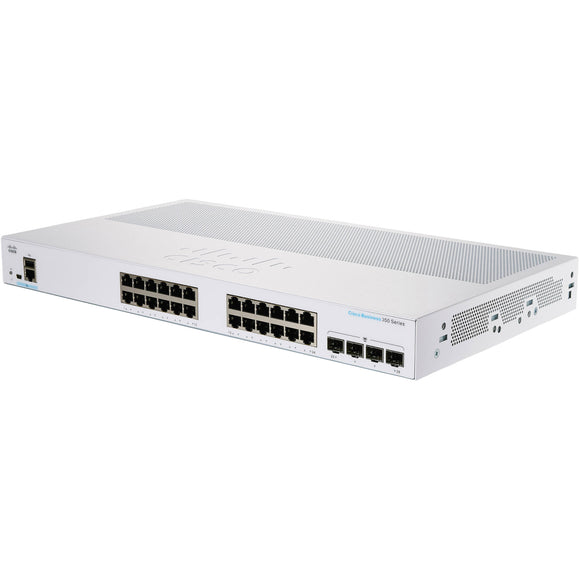 Cisco / CBS350-24T-4G / 24 Port Gigabit & 4 Gigabit SFP Managed Switch