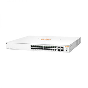 HP Aruba 24 Port Gigabit ( 24 POE - 195 Watts ) & 4 SFP+ 1/10GbE ports smart managed Switch / 1930 24G 4SFP/SFP+ 195W / JL683A