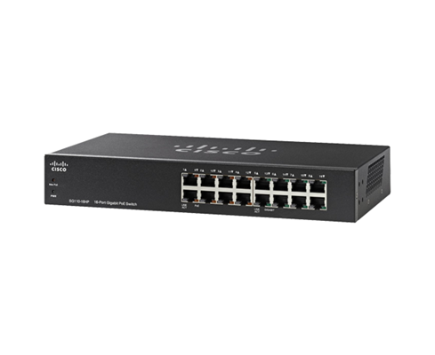 Cisco 16 Port Gigabit ( 8 POE - 64 W ) UnManaged Switch / SG110-16HP