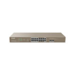 Tenda / TEG1118P-16-250W / 16 Port Gigabit ( 16 POE - 230W ) Long Range & 2 SFP Switch