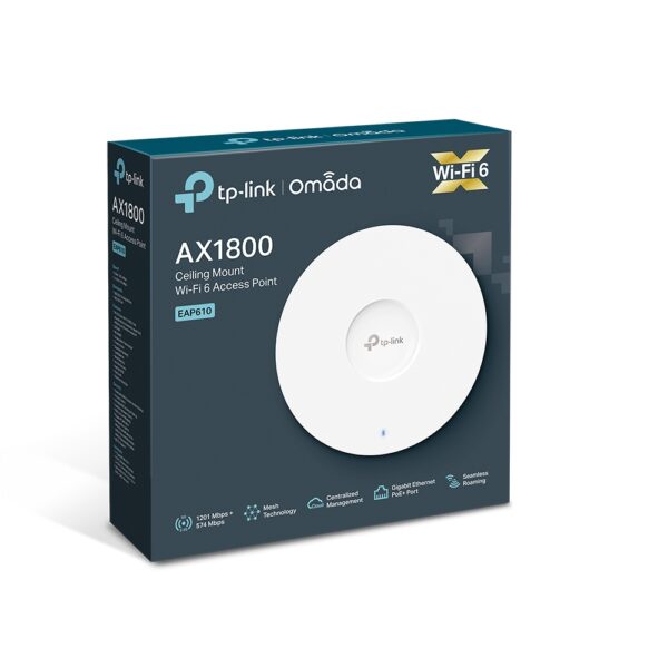 TP-Link / EAP610 / AX1800 WIFI 6 Celling Mount Multi Gigabit Access Point - Image 5