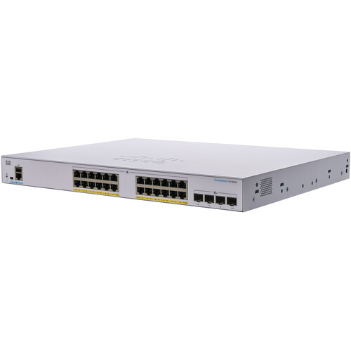 Cisco / CBS350-24FP-4X / 24 Port Gigabit ( 24 POE - 370 W ) & 4 x 10GE SFP+ Managed Switch