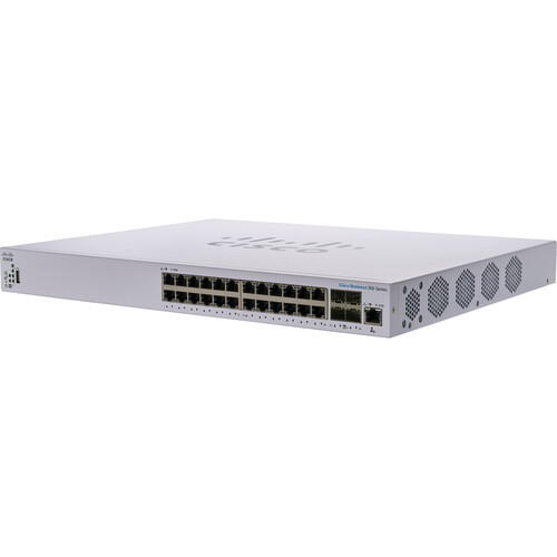 Cisco / CBS350-24XS / 20 x 10G SFP+ + 4 x 10G copper/SFP+ combo + 1 x GE OOB management