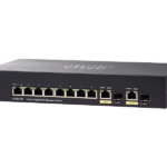 Cisco / SG350-10P /  8 Port Gigabit  ( 8 POE - 62 W ) & 2 Gigabit Combo SFP Managed Switch