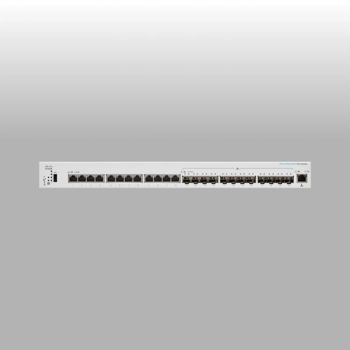 Cisco / CBS350-24XTS / 12 x 10G copper + 12 x 10G SFP+ + 1 x GE OOB management - Image 2