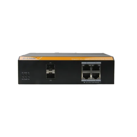 D-Link / DGS-F3004P-2S / 4 Port Gigabit ( 4 POE - 60 Watt ) + 2 SFP Layer 2 Gigabit Outdoor Managed Industrial Switch