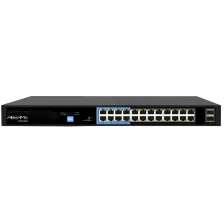 FIBERME / FS-AI2024GP / 24 Port Giga ( 24 POE - 250 Watts ) + 2 SFP Port Long range 1-8 Port PoE Switch