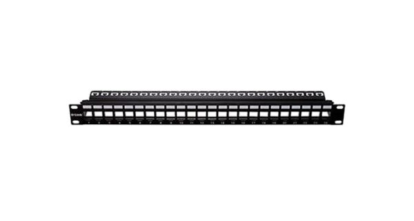 D-Link / NPP-AL2BLK241 / 24 Port Unloaded Patch Panel for Shielded Cat5e/Cat6 Keystone Jacks - Image 2