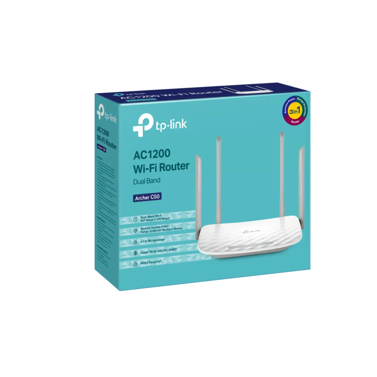 TP-Link AC1200 4 Port Router / Access Point / repeater / Archer C50 - Image 5