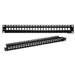 D-Link 24 Port Unloaded Patch Panel for UTP Cat5e/Cat6 -1U / NPP-AL1BLK241