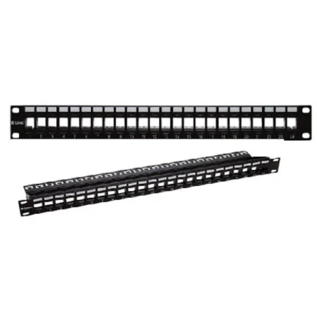 D-Link 24 Port Unloaded Patch Panel for UTP Cat5e/Cat6 -1U / NPP-AL1BLK241