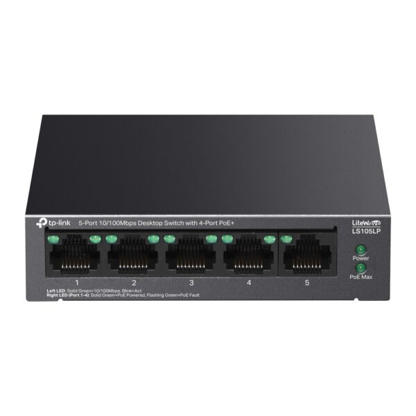 TP-Link / LS105LP / 5 Port 10/100 ( 4 POE - 41 W )  Switch - Image 2