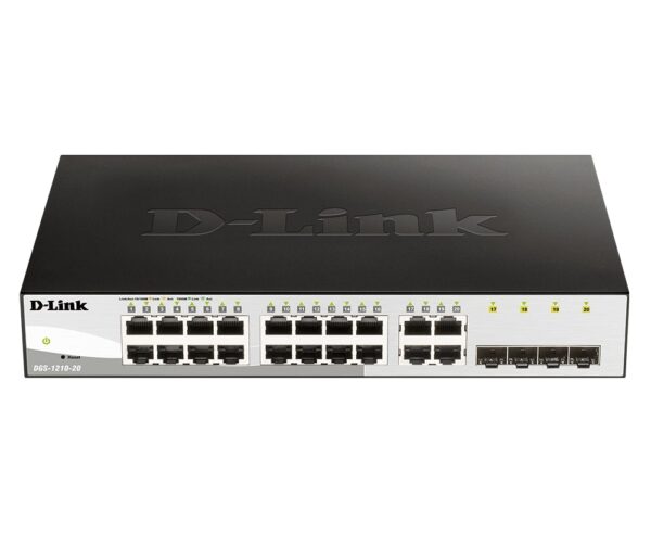 D-LINK 16 Port Gigabit Smart Switch & 4SFP / DGS-1210-20 - Image 2