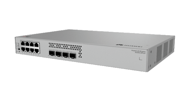 Huawei EKit / S220S-8P4JX / 8 Port Gigabit ( 8 POE - 128 Watt ) + 4 SFP 2*Port 2.5G +2*Port 10G Smart Switch