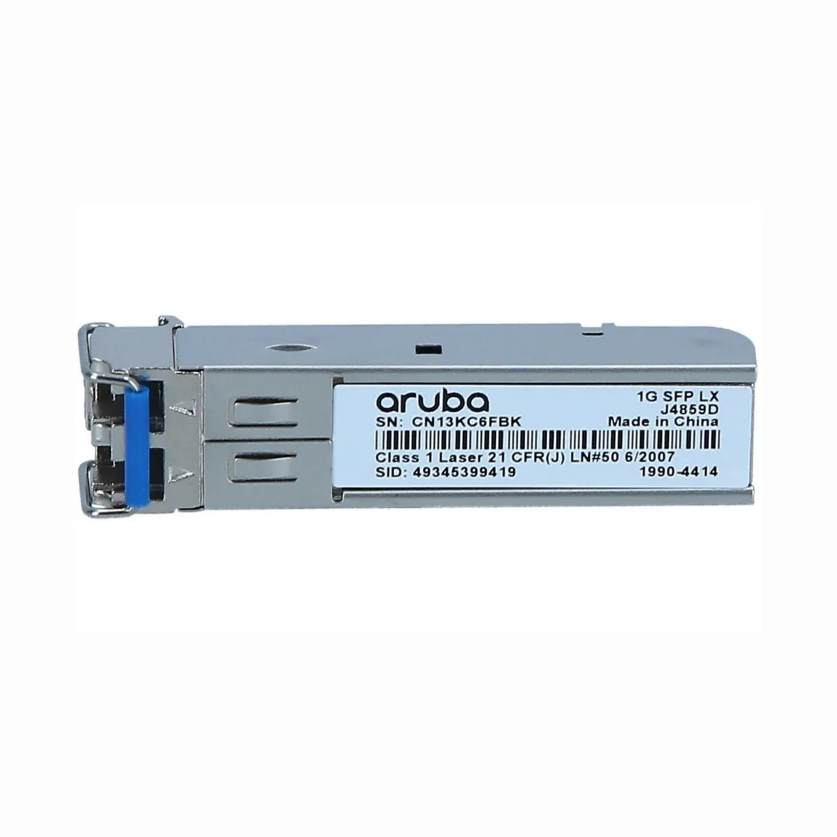 Aruba / J4859D / Single mode 1G SFP LC LX 10KM SMF XCVR - Image 2